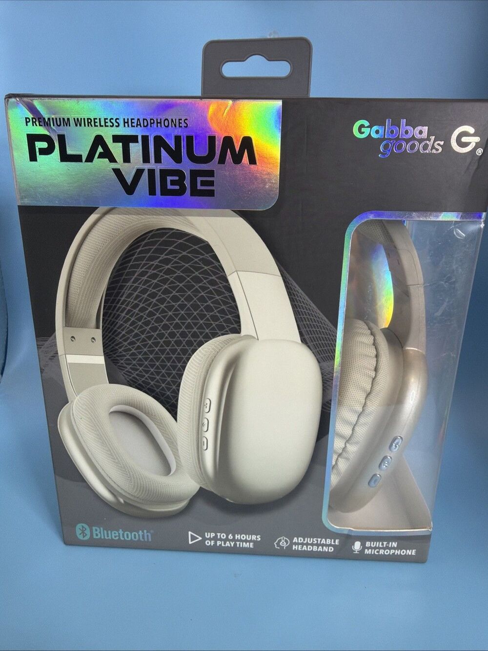Headphones Gabba Goods Platinum Vibe - Wireless Bluetooth Built In Microphone